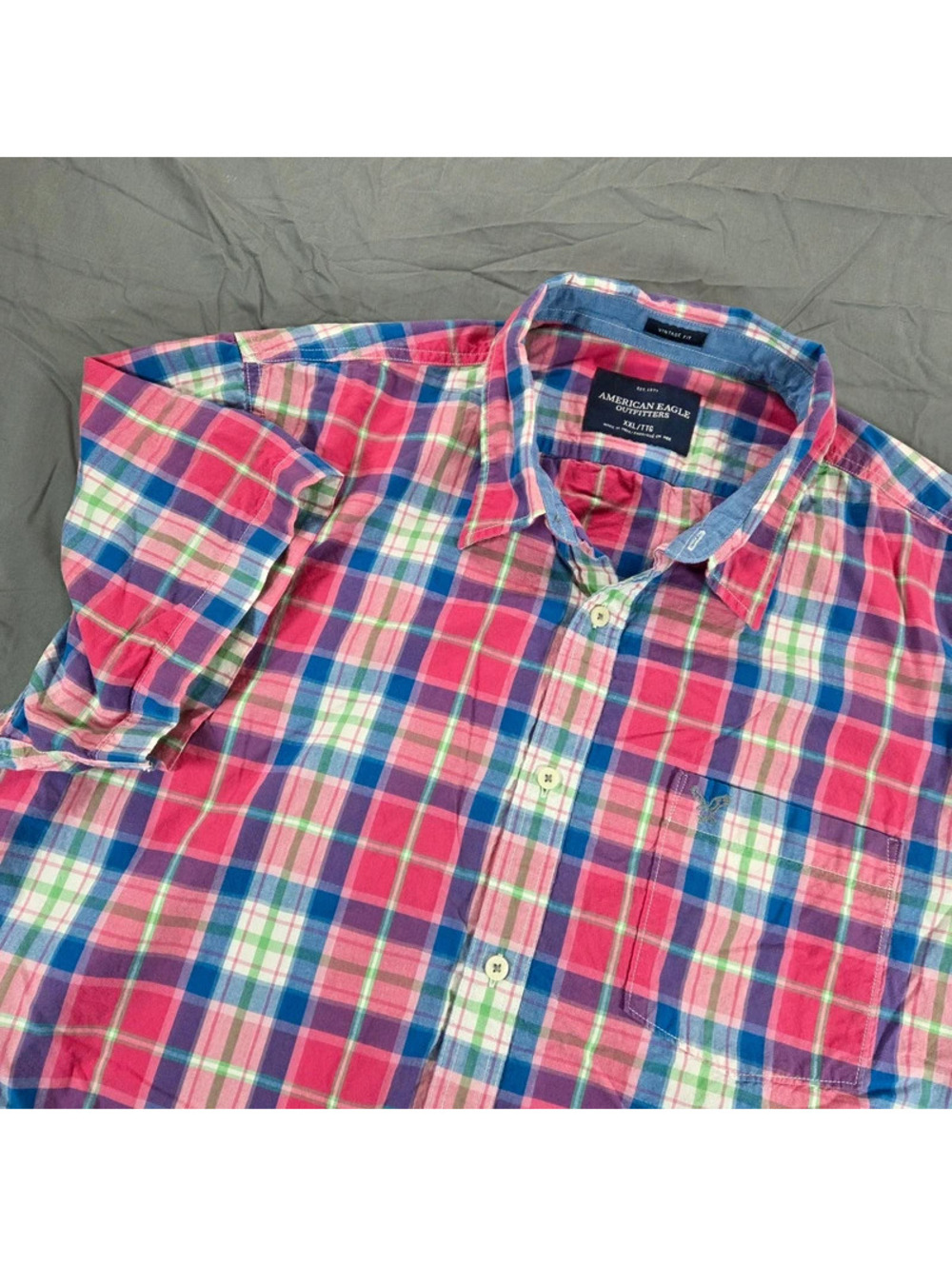 American Eagle Outfitters vintage-fit short-sleeve button-down